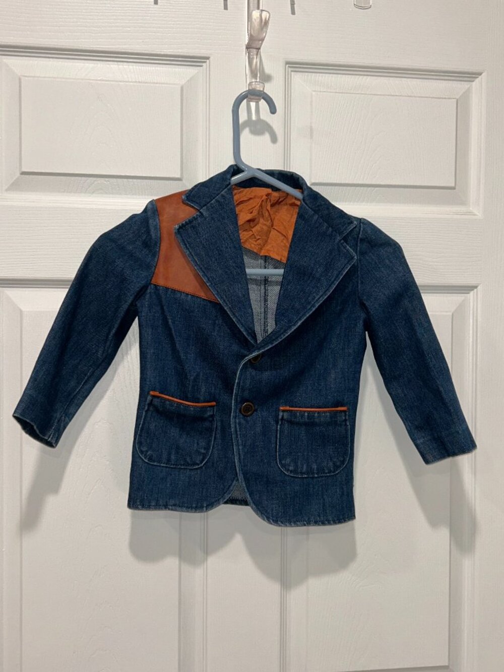 Vintage Tom Sawyer Toddler‎ Boys Denim Blazer Jacket 2-4T?